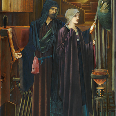 تابلوی نقاشی ،جادوگر، اثر ادوارد بورن جونز (Edward Burne Jones)